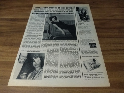 (b011) Susan Hayward * Clipping Revista 1 Pg * 1975
