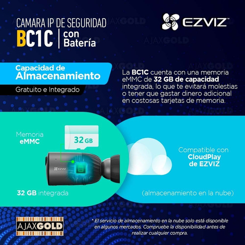 Imagen 7 de 10 de Camara Ip 2 Mp Bateria Alarma Wifi Exterior 1080p Nocturna