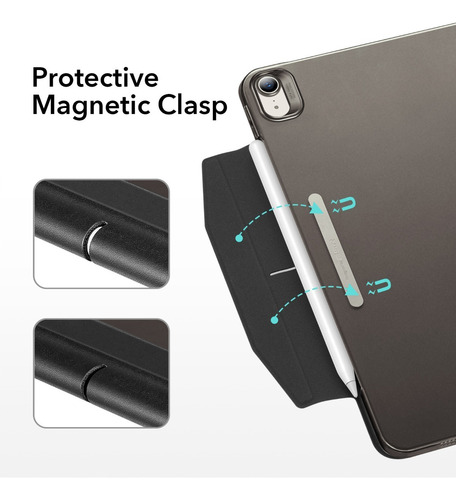 Funda antiimpacto Esr Yippee para iPad Air 5 (10.9), color negro