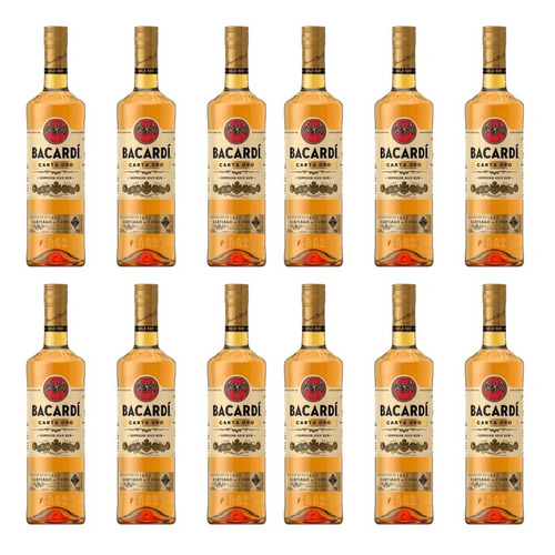 Bacardí Ron Dorado 750ml X12 Unidades Zetta Bebidas 