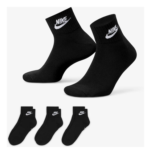 Medias Nike Sportswear Everyday Essential Negro Blanco