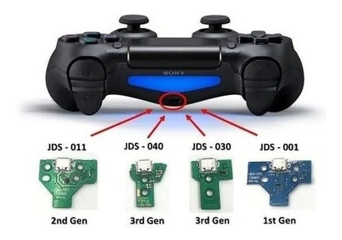 Imagen 5 de 5 de Pin De Carga Joystick Ps4 Jds001 / 011 Jds030 Jds040 Jds055