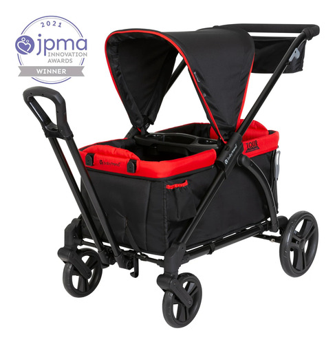 Carro Paseo Wagon Y Coche Doble Muv Expedition 2 En 1 Red
