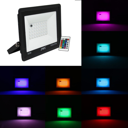Reflector Led Faceta 50w Rgb Multicolor 12 Piezas Jwj