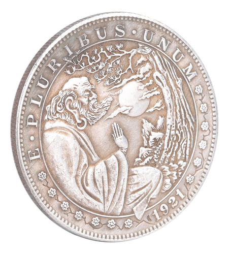 Dólar De Plata, Moneda De Colección De Latón, Excelente Mano