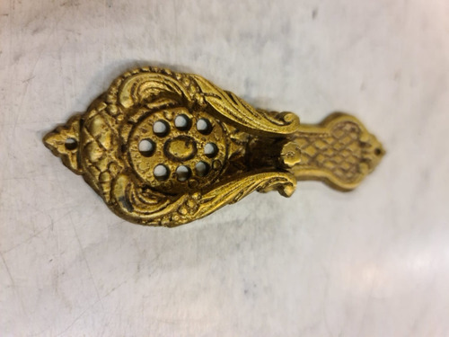 Tirador Con Plaqueta De Bronce Antiguo Estilo Francés Ingles