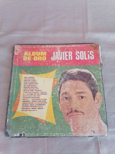 4 Discos Vinil Acetato Álbum De Oro Javier Solis Antiguo