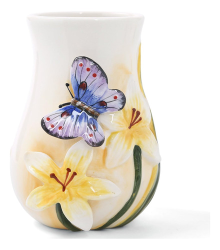 Juego De Accesorios De Baño De Cerámica De Mariposa Bailarin