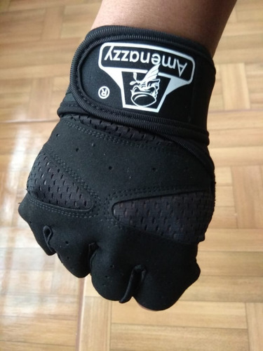 Imagen 9 de 10 de Guantes Deportivos De Entranamiento Black Gym Mitón Calidad