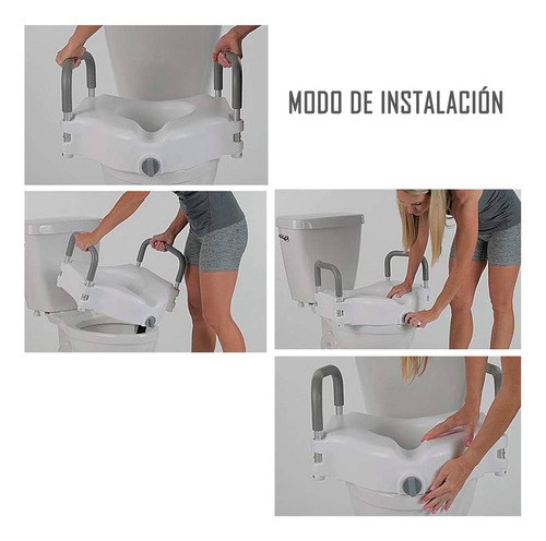 Alza Baño Universal Altura Con Apoyo Brazos Manillas