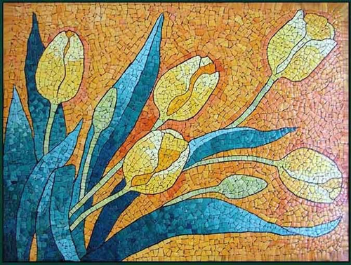 Imagen 7 de 10 de Mosaico Flor Dalia De 1.00 Mt. De Diametro Para Alberca O