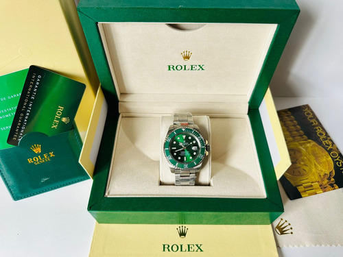 Reloj Pulsera Rolex Submariner Fondo Verde Plata Verde (Usado)
