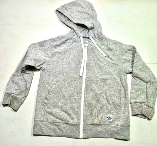 Buzo Camperita Capucha Hoodie Infantil Broer Gris Melange