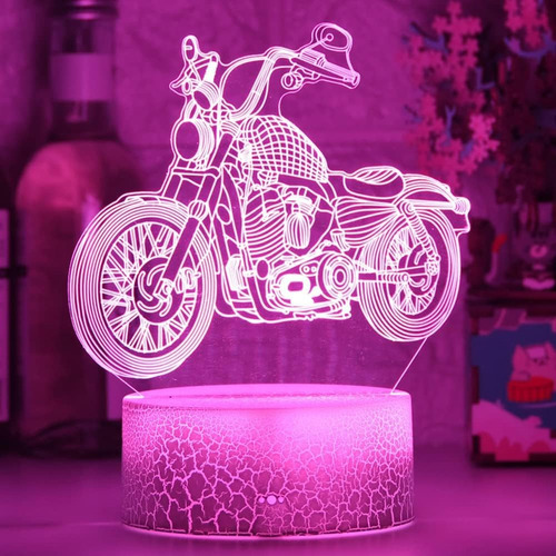 Luz Nocturna 3d Para Motocicleta, Decoración De Mesa, Escrit
