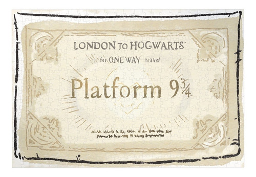 Rompecabezas Harry Potter Boleto Hogwarts Express 400 Piezas