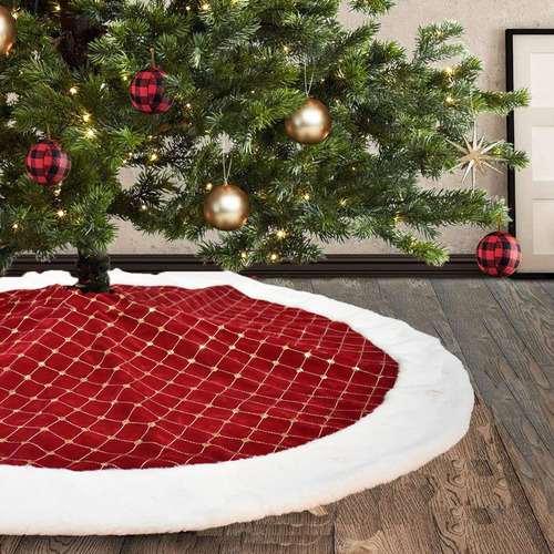 Falda De Árbol De Navidad, Falda De Árbol De Punto, Delantal