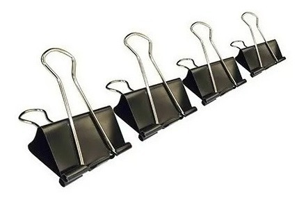 Aprieta Papel Binder Clip Manitos Gancho Nro.1 5/8¨ Caja X12