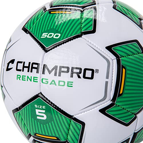 Champro Renegade Soccer Ball, Size 5, Optic Green