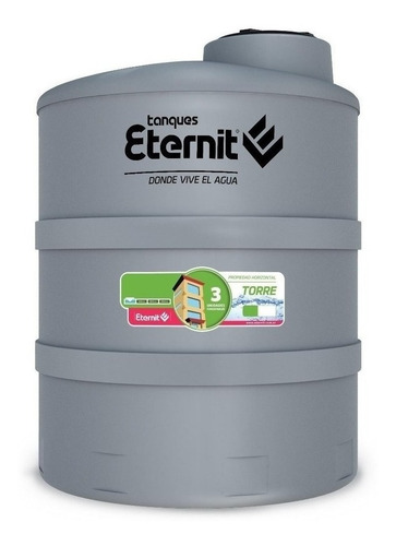 Imagen 1 de 1 de Tanque de agua Eternit Torre tricapa vertical polietileno 3000L de 190.6 cm x 157.6 cm