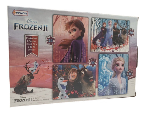 Imagen 3 de 6 de 4 Puzzles Rompecabezas Frozen Disney 24 Y 36 Piezas Ana Elsa