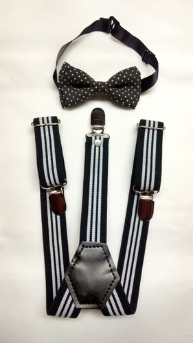 Tirantas Tirantes Bebe Niños Cargadera Con Corbatin Moño Duo