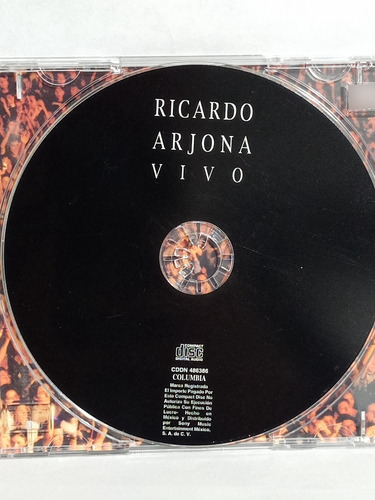 Cd Ricardo Arjona Vivo (Usado)