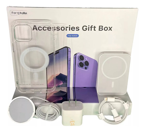 Cargador Magsafe iPhone 12 13 14 Series Gift Box Accesorios