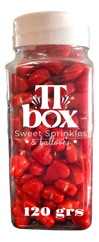 Sprinkles Corazon Mate Rojo 100grs Frasco