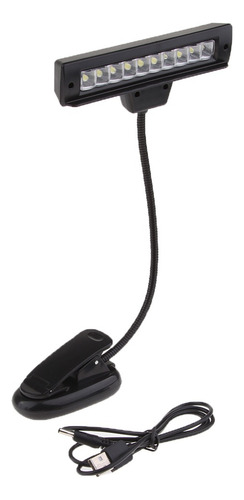 1 Clip Recargable Usb En Lámpara De 10 Led For Atril Que