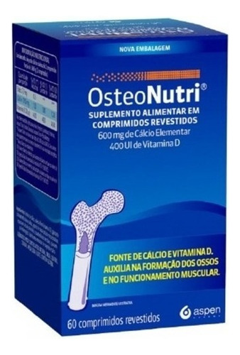 Osteonutri Cálcio 600mg + Vit. D 400ui 60 Comp. Revestidos Sabor Without flavor