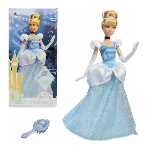 Cinderella Cenicienta Muñeca 29cm +cepillo Disney Store 2021