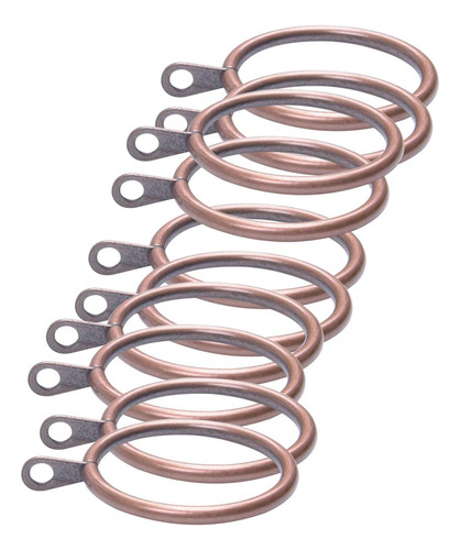 Paquete De 5 Anillos De Cortina De Metal Liso, Poste De