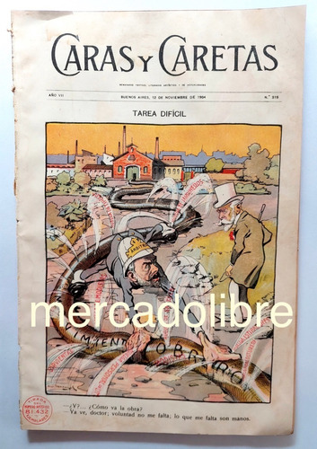 Caras Caretas 319 1904 Revolucion Paraguay Movimiento Obrero