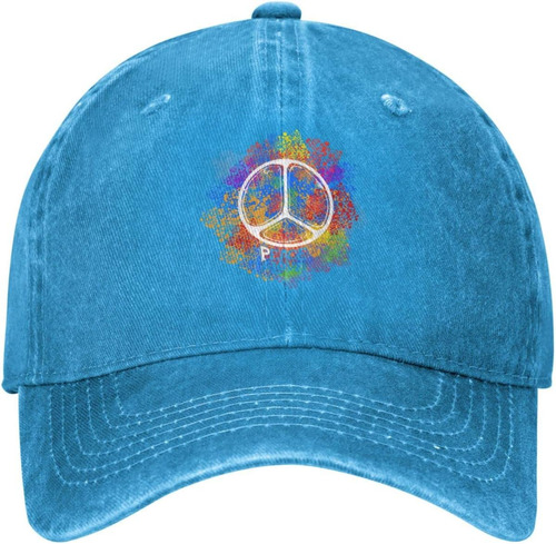 Vunko Hippie Símbolo Paz Azul Vintage Envejecido Ajustable