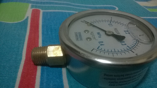 Manômetro Industrial/glicerina Escala 0 A 4 Kg/cm2 = Mpa 0,4