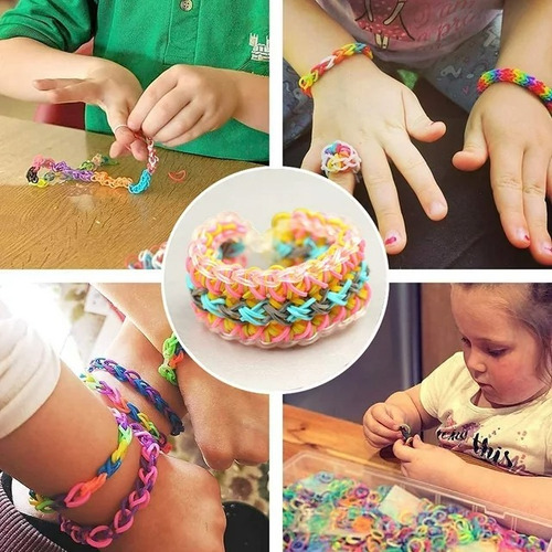 Kit Para Hacer Pulseras De Elástico 23 Colores 1500+ Uds