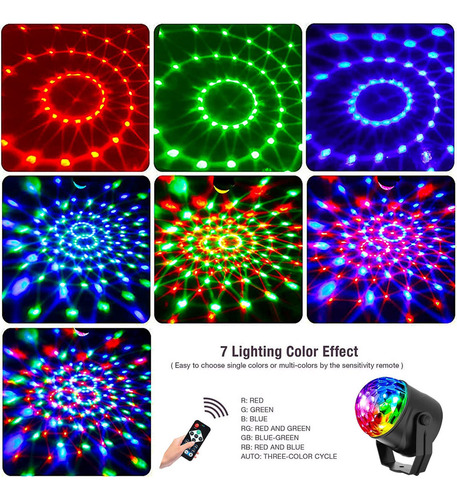 Globo Color Rgb Led Laser Lighting Dj Party Ballad (x2) /
