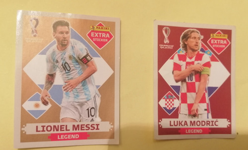 2 Figuritas: Extra Sticker Messi Bronce Y  Modrik. 2 X $600 