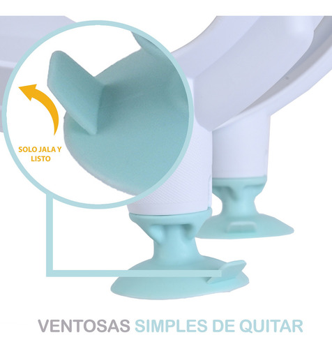 Soporte Bañera Tina Bebé Antideslizante Eke Color Verde claro Liso