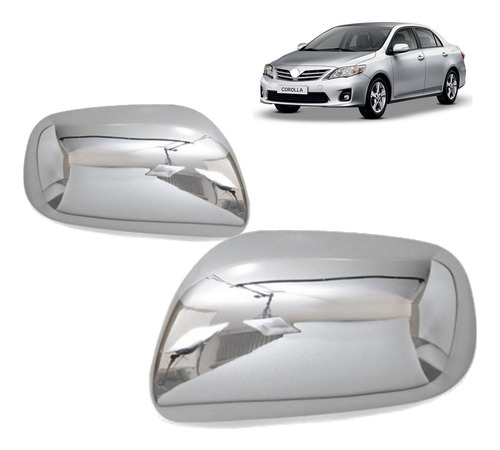 Par Capa Cromada Retrovisor Etios 2012 2013 Corolla 08 A 11