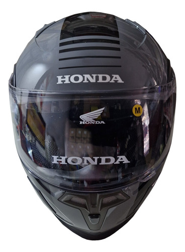 Casco Rebatible Doble Visor Original Honda Negro Y Gris