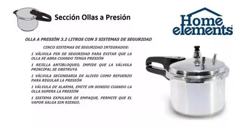 Olla a presion 3,2 litros Home Elements - 2020 home Colombia