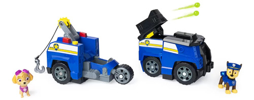 Paw Patrol Chase Vehiculo Split Second 2 Vehiculos En 1