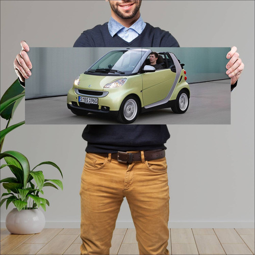 Cuadro 30x80cm Auto 2009 Smart Fortwo Cabrio Lim 60