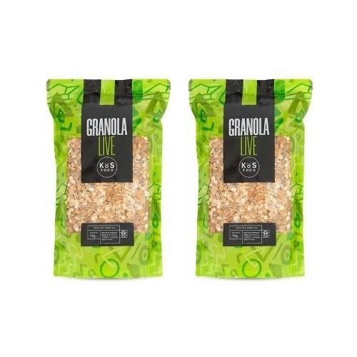 Granola Kos Live 1kg Avena Girasol Manzana Zapallo X2u