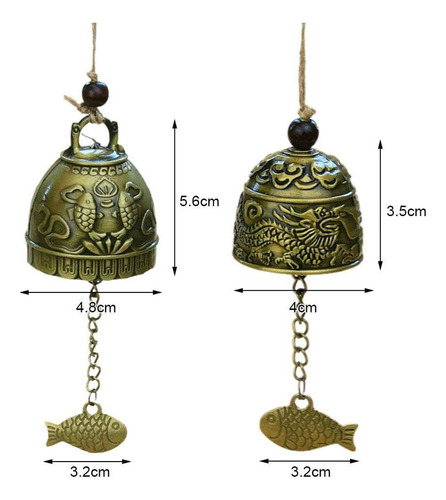 Colgante De Metal Con Forma De Campanilla De Viento Pequeña