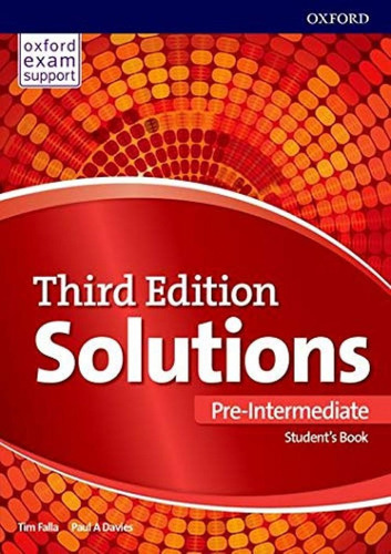 Libro: Solutions 10ºano Pre-intermediate Student Third Editi