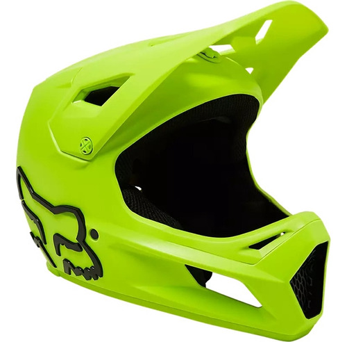 Capacete Downhill Fox Rampage Mips Amarelo Fluor Tamanho G