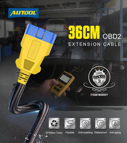 Cable De Extensión Autool Obd2 De 16 Pines, Conectores De Es