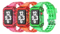 Comprar Funda De 3 Carcasas Y Correa For Apple Watch Series 8 7 Se